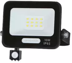 10W LED prožektorius su judesio davikliu, juodas, 3000K