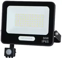 50W LED prožektorius su judesio davikliu, juodas, 6000K