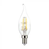 V-tac 4W LED filamentinė lemputė, E14, žvakės formos, 3000K