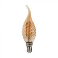 V-tac 4W LED filamentinė lemputė, E14, žvakės formos, gintaro sp., 2200K