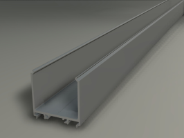 3m LED juostos profilio VARIO30-08. Skirtas maitinimo šaltiniui uždengti, anoduotas.