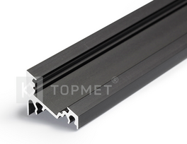 3m LED juostos profilio CORNER10, juodai anoduotas