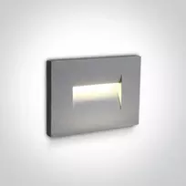 3,6W LED įleidžiamas sieninis lauko šviestuvas, pilkas, 3000K, 68064/G/W