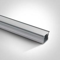 Įleidžiamas profilis su baltu difuzoriumi, 2m, 7904R/AL. Komplektuojama su 2 poromis užbaigimų. Tinkama LED juostoms 12 mm.