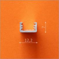 LED juostos profilis SLIM8, neanoduotas aliuminis, 3m