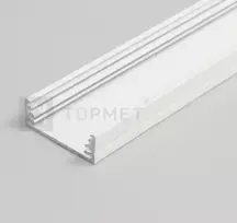 3m LED juostos profilis WIDE24 G/W, baltai dažytas