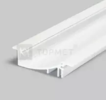 3m LED juostos profilis FLAT8 H/UX, baltas