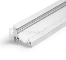 3m LED juostos profilis CORNER10 BC/UX, neanoduotas aliuminis