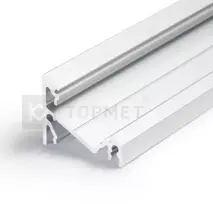 3m LED juostos profilis CORNER14 EF/TY, neanoduotas aliuminis