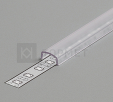 3m LED juostos profilio dangtelis i-click, matinis
