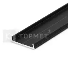 3m LED juostos profilis FIX16, juodai anoduotas