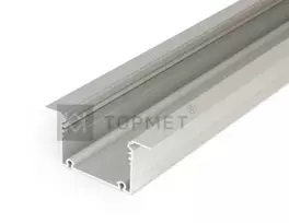 LED juostos įleidžiamas profilis PHIL, neanoduotas aliuminis, 3m