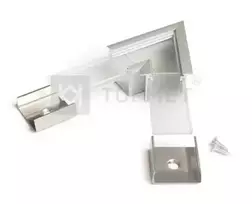 LED juostos profilio LINEA-IN20 60 laipsnių kampinis sujungimas, anoduotas aliuminis