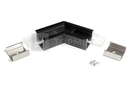 LED juostos profilio LINEA-IN20 120 laipsnių kampinis sujungimas, juodai anoduotas