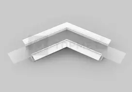 LED juostos profilio VARIO30-05 120 laipsnių kampinis sujungimas, baltas