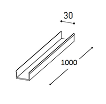 1m difuzorius BRIGHT LINE šviestuvui