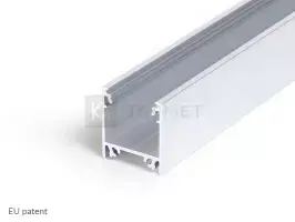 LED juostos profilis LINEA20 EF/TY, neanoduotas aliuminis, 2m