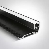 Paviršinis profilis, juodas, 2m, komplektuojamas su užbaigimais, 8mm LED juostai, 7920/B