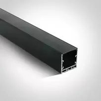 Paviršinis profilis, juodas, 2m, komplektuojamas su juodu difuzoriumi ir užbaigimais, 25mm LED juostai, 7912/B/B