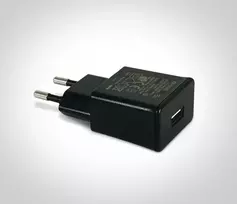 USB įkrovimo adapteris, 5V, juodas, 61000A