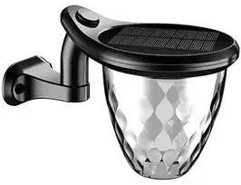 1W LED paviršinis lauko šviestuvas, juodas, 3000-6000K, IP54, su saulės baterija, dimeriuojamas