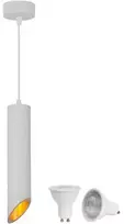 Pakabinamas šviestuvas, GU10, baltas, 60x300mm, su 5W, 2700K LED lempute