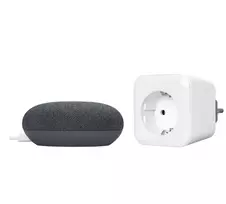 Komplektas- išmanusis garsiakalbis GOOGLE NEST + išmanusis kištukinis lizdas