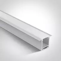 LED įleidžiamas profilis, baltas, 2m, 7912R/W