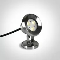 3W LED baseino šviestuvas, nerūdijančio plieno sp., 3000K, IP68, 69064A/W