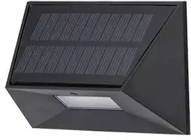 0,5W LED paviršinis lauko šviestuvas, juodas, 3000K, IP44, su saulės baterija