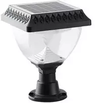1,8W LED sodo šviestuvas, juodas, 3000-6000K, IP54, su saulės baterija, dimeriuojamas, valdomas nuotoliu