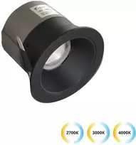 12W LED įleidžiamas šviestuvas ALEA, juodas, 2700/3000/4000K, 3914-011B-3-S-38