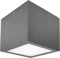 12,5W LED paviršinis lauko šviestuvas KUBIK CEILING, juodas, 4000K, IP44