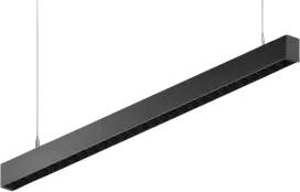 31,8W linijinis pakabinamas šviestuvas X-LINE SLIM LOW UGR L-DOWN LED, juodas, 3000K, IP40