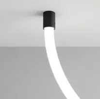 Šviečiančio kabelio XLOOP 25MM užbaigimas - laikiklis, juodas