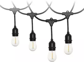 20x1W LED lempučių girlianda BAJA, E27, 2700K, 20m, IP44