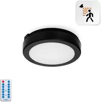 12W LED paviršinis šviestuvas NAIROS PREMIUM G2, juodas, 3000K/4000K/6500K, su judesio davikliu