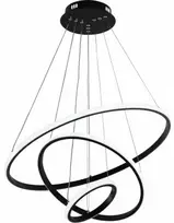 78W LED pakabinamas šviestuvas, 60cm, juodas, 3000K-6000K, dimeriuojamas