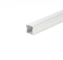 LED paviršinis profilis V-TAC, su dangteliu ir užbaigimais, baltas, 2000x17.2x15.5mm