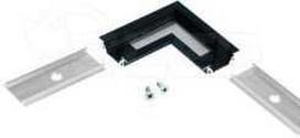 LED juostos profilio GROOVE10 kampinis sujungimas L, juodai anoduotas