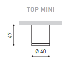 4,5W LED paviršinis šviestuvas TOP MINI, juodas, 3000K