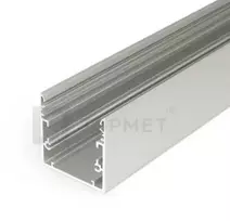 LED juostos profilis PHIL53, neanoduoto aliuminio, 3m