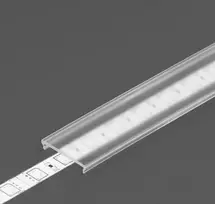 LED juostos profilio dangtelis C6 CLICK, skaidrus, 2m