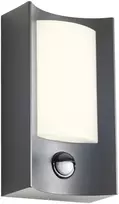 Sieninis šviestuvas 8W LED sieninis lauko šviestuvas WARP, tamsiai pilkas, 3000K, IP44, su judesio davikliu