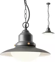 Pakabinamas šviestuvas Pakabinamas lauko šviestuvas ELIO, E27, tamsiai pilkas, IP44, 90094