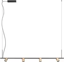 25W LED pakabinamas šviestuvas KOBE, juodos/kavos sp., 3000K, dimeriuojamas, 01-3672