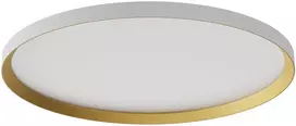 50W LED paviršinis/pakabinamas šviestuvas DAMA, baltas/aukso sp., 3000/4000/5000K, 60cm, 01-3747