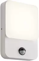 Sieninis šviestuvas 9W LED sieninis lauko šviestuvas COLIN, baltas, 3000K, IP54, su judesio davikliu, 90131
