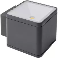 Sieninis šviestuvas 2 x 6W LED sieninis lauko šviestuvas BETA, tamsiai pilkas, 3000K, IP54, 9065