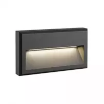 Sieninis šviestuvas 6W LED sieninis lauko šviestuvas laiptų apšvietimui, grafito sp., 3000K, IP65, E347